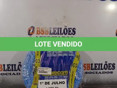LOTE 043 - 01 ROLO DE CABO FLEXÍVEL MARCA COBRECON 1X2,5MM NA COR AZUL. (NO ESTADO, LEILÃO NÃO TEM GARANTIA E NEM DEVOLUÇÃO, SUJEITO A POSSÍVEIS AVARIAS VISÍVEIS/OCULTAS E/OU AUSÊNCIA DE COMPONENTES).