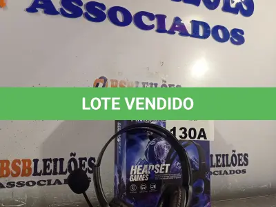 LOTE 130 - 01 FONE DE OUVIDO HEADSET GAMES. (NO ESTADO, LEILÃO NÃO TEM GARANTIA E NEM DEVOLUÇÃO, SUJEITO A POSSÍVEIS AVARIAS VISÍVEIS/OCULTAS E/OU AUSÊNCIA DE COMPONENTES).