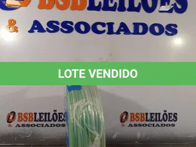 LOTE 062 - 01 ROLO DE CABO FLEXÍVEL MARCA LAMESA 1X4MM NA COR VERDE. (NO ESTADO, LEILÃO NÃO TEM GARANTIA E NEM DEVOLUÇÃO, SUJEITO A POSSÍVEIS AVARIAS VISÍVEIS/OCULTAS E/OU AUSÊNCIA DE COMPONENTES).
