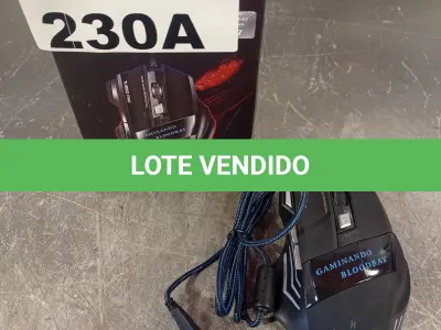 LOTE 230 - 01 MOUSE GAMER. (NO ESTADO, LEILÃO NÃO TEM GARANTIA E NEM DEVOLUÇÃO, SUJEITO A POSSÍVEIS AVARIAS VISÍVEIS/OCULTAS E/OU AUSÊNCIA DE COMPONENTES).
