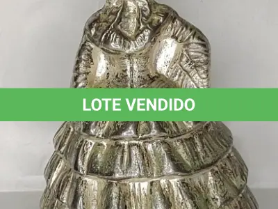 LOTE 250 - 01 SINO EM METAL NIQUELADO, 11CM R$ (NO ESTADO)