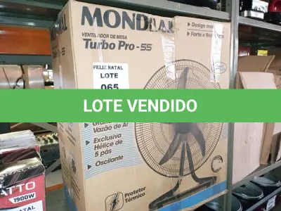 LOTE 065 - VENTILADOR DE MESA BIVOLT, MONDIAL - VM-PRO-55 (NO ESTADO SEM GARANTIA DE FUNCIONAMENTO, SUJEITO A POSSÍVEIS AVARIAS VISÍVEIS/OCULTAS E/OU AUSÊNCIA DE COMPONENTES)
