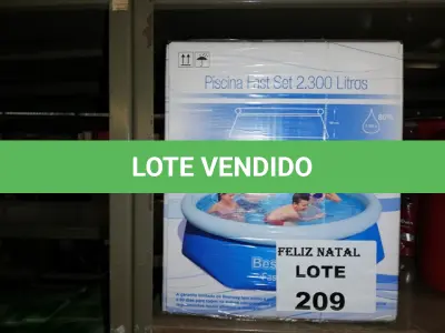 LOTE 209 - PISCINA INFLÁVEL FAST SET DE 2300 LITROS BESTWAY (NO ESTADO SEM GARANTIA DE FUNCIONAMENTO, SUJEITO A POSSÍVEIS AVARIAS VISÍVEIS/OCULTAS E/OU AUSÊNCIA DE COMPONENTES)