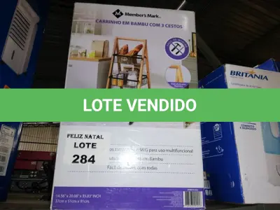 LOTE 284 - CARRINHO MULTIUSO FRUTEIRA COZINHA COM 3 CESTOS EM BAMBU - MEMBER'S MARK (NO ESTADO SEM GARANTIA DE FUNCIONAMENTO, SUJEITO A POSSÍVEIS AVARIAS VISÍVEIS/OCULTAS E/OU AUSÊNCIA DE COMPONENTES)