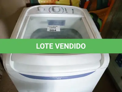 LOTE 004 - LAVADORA DE ROUPAS ELECTROLUX 15KG LTD15 220V (NO ESTADO SEM GARANTIA DE FUNCIONAMENTO, SUJEITO A POSSÍVEIS AVARIAS VISÍVEIS/OCULTAS E/OU AUSÊNCIA DE COMPONENTES)