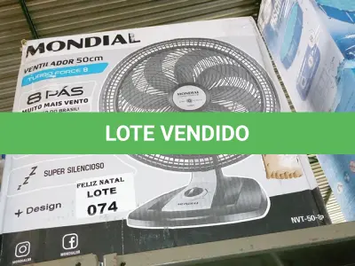 LOTE 074 - VENTILADOR 50CM TURBO, 8 PÁS, 220V, MONDIAL - NVT-50-8P (NO ESTADO SEM GARANTIA DE FUNCIONAMENTO, SUJEITO A POSSÍVEIS AVARIAS VISÍVEIS/OCULTAS E/OU AUSÊNCIA DE COMPONENTES)