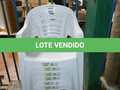 LOTE 157 - 6 CADEIRA POLTRONA DE PLÁSTICO BRANCA (NO ESTADO SEM GARANTIA DE FUNCIONAMENTO, SUJEITO A POSSÍVEIS AVARIAS VISÍVEIS/OCULTAS E/OU AUSÊNCIA DE COMPONENTES)