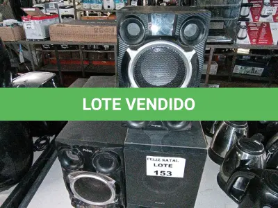 LOTE 153 - 5 CAIXAS DE SOM (NO ESTADO SEM GARANTIA DE FUNCIONAMENTO, SUJEITO A POSSÍVEIS AVARIAS VISÍVEIS/OCULTAS E/OU AUSÊNCIA DE COMPONENTES)