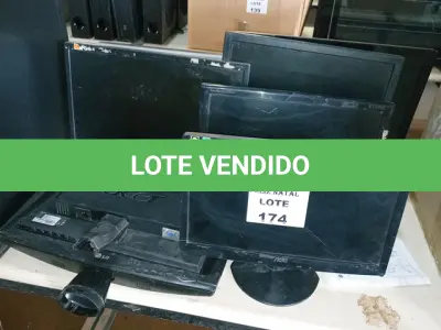 LOTE 174 - 8 MONITORES (NO ESTADO SEM GARANTIA DE FUNCIONAMENTO, SUJEITO A POSSÍVEIS AVARIAS VISÍVEIS/OCULTAS E/OU AUSÊNCIA DE COMPONENTES)