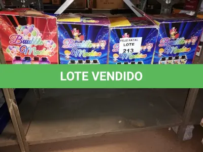 LOTE 213 - 4 MÁQUINA PARA BOLHAS DE SABÃO (NO ESTADO SEM GARANTIA DE FUNCIONAMENTO, SUJEITO A POSSÍVEIS AVARIAS VISÍVEIS/OCULTAS E/OU AUSÊNCIA DE COMPONENTES)