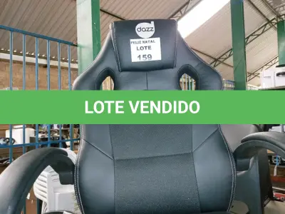 LOTE 159 - CADEIRA GAMER (NO ESTADO SEM GARANTIA DE FUNCIONAMENTO, SUJEITO A POSSÍVEIS AVARIAS VISÍVEIS/OCULTAS E/OU AUSÊNCIA DE COMPONENTES)