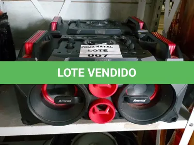 LOTE 007 - 2 CAIXAS AMPLIFICADA AMVOX LED BLUETOOTH 150W ACA 768 (NO ESTADO SEM GARANTIA DE FUNCIONAMENTO, SUJEITO A POSSÍVEIS AVARIAS VISÍVEIS/OCULTAS E/OU AUSÊNCIA DE COMPONENTES)