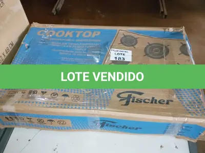 LOTE 183 - COOKTOP FISCHER 5 QUEIMADORES (NO ESTADO SEM GARANTIA DE FUNCIONAMENTO, SUJEITO A POSSÍVEIS AVARIAS VISÍVEIS/OCULTAS E/OU AUSÊNCIA DE COMPONENTES)