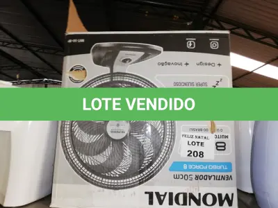 LOTE 208 - VENTILADOR 50CM TURBO, 8 PÁS, 220V, MONDIAL - NVT-50-8P (NO ESTADO SEM GARANTIA DE FUNCIONAMENTO, SUJEITO A POSSÍVEIS AVARIAS VISÍVEIS/OCULTAS E/OU AUSÊNCIA DE COMPONENTES)