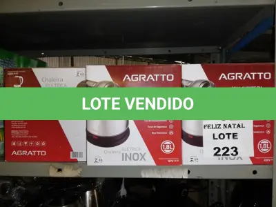 LOTE 223 - 6 CHALEIRAS (NO ESTADO SEM GARANTIA DE FUNCIONAMENTO, SUJEITO A POSSÍVEIS AVARIAS VISÍVEIS/OCULTAS E/OU AUSÊNCIA DE COMPONENTES)
