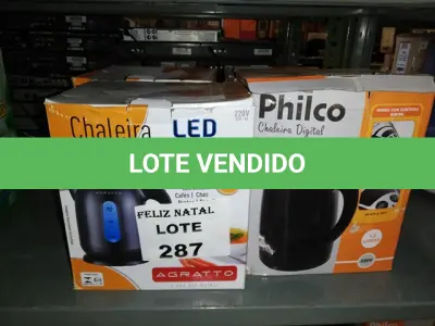 LOTE 287 - 4 CHALEIRAS (NO ESTADO SEM GARANTIA DE FUNCIONAMENTO, SUJEITO A POSSÍVEIS AVARIAS VISÍVEIS/OCULTAS E/OU AUSÊNCIA DE COMPONENTES)