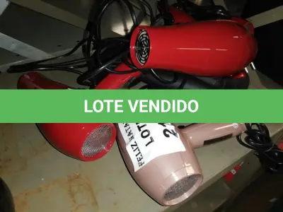LOTE 217 - 6 SECADORES DE CABELO (NO ESTADO SEM GARANTIA DE FUNCIONAMENTO, SUJEITO A POSSÍVEIS AVARIAS VISÍVEIS/OCULTAS E/OU AUSÊNCIA DE COMPONENTES)