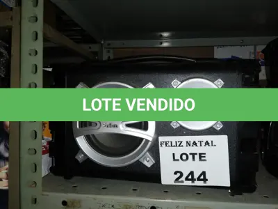 LOTE 244 - 3 CAIXAS DE SOM (NO ESTADO SEM GARANTIA DE FUNCIONAMENTO, SUJEITO A POSSÍVEIS AVARIAS VISÍVEIS/OCULTAS E/OU AUSÊNCIA DE COMPONENTES)