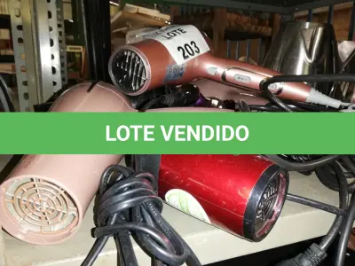 LOTE 203 - 6 SECADORES DE CABELO (NO ESTADO SEM GARANTIA DE FUNCIONAMENTO, SUJEITO A POSSÍVEIS AVARIAS VISÍVEIS/OCULTAS E/OU AUSÊNCIA DE COMPONENTES)