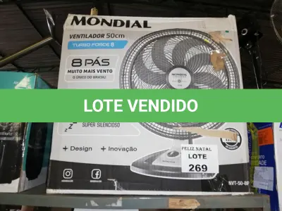 LOTE 269 - VENTILADOR 50CM TURBO, 8 PÁS, 220V, MONDIAL - NVT-50-8P (NO ESTADO SEM GARANTIA DE FUNCIONAMENTO, SUJEITO A POSSÍVEIS AVARIAS VISÍVEIS/OCULTAS E/OU AUSÊNCIA DE COMPONENTES)