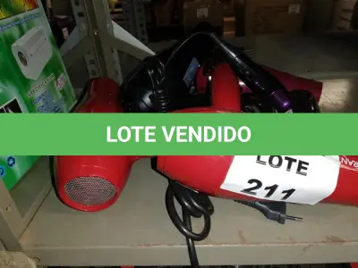 LOTE 211 - 5 SECADORES DE CABELO (NO ESTADO SEM GARANTIA DE FUNCIONAMENTO, SUJEITO A POSSÍVEIS AVARIAS VISÍVEIS/OCULTAS E/OU AUSÊNCIA DE COMPONENTES)
