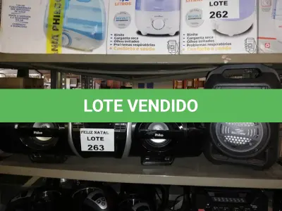 LOTE 263 - 2 CAIXAS DE SOM (NO ESTADO SEM GARANTIA DE FUNCIONAMENTO, SUJEITO A POSSÍVEIS AVARIAS VISÍVEIS/OCULTAS E/OU AUSÊNCIA DE COMPONENTES)