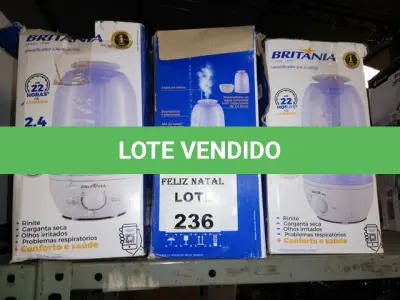 LOTE 236 - 6 UMIDIFICADOR (NO ESTADO SEM GARANTIA DE FUNCIONAMENTO, SUJEITO A POSSÍVEIS AVARIAS VISÍVEIS/OCULTAS E/OU AUSÊNCIA DE COMPONENTES)
