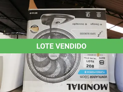 LOTE 208 - VENTILADOR 50CM TURBO, 8 PÁS, 220V, MONDIAL - NVT-50-8P (NO ESTADO SEM GARANTIA DE FUNCIONAMENTO, SUJEITO A POSSÍVEIS AVARIAS VISÍVEIS/OCULTAS E/OU AUSÊNCIA DE COMPONENTES)