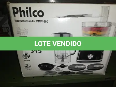 LOTE 315 - MULTIPROCESSADOR, PMP1600P, 1400W, PRETO, 220V, PHILCO (NO ESTADO SEM GARANTIA DE FUNCIONAMENTO, SUJEITO A POSSÍVEIS AVARIAS VISÍVEIS/OCULTAS E/OU AUSÊNCIA DE COMPONENTES)