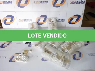 LOTE 398 - 120 CABOS CARREGADOR MICRO USB V8 (NO ESTADO SEM GARANTIA DE FUNCIONAMENTO, SUJEITO A POSSÍVEIS AVARIAS VISÍVEIS/OCULTAS E/OU AUSÊNCIA DE COMPONENTES)