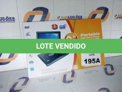 LOTE 195 - DVD PORTATIL 9,8 POLEGADAS (NO ESTADO SEM GARANTIA DE FUNCIONAMENTO, SUJEITO A POSSÍVEIS AVARIAS VISÍVEIS/OCULTAS E/OU AUSÊNCIA DE COMPONENTES)