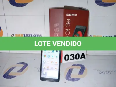 LOTE 030 - SMARTPHONE SEMP GO3E TELA 5,0" ANDROID 8.1 (NO ESTADO SEM GARANTIA DE FUNCIONAMENTO, SUJEITO A POSSÍVEIS AVARIAS VISÍVEIS/OCULTAS E/OU AUSÊNCIA DE COMPONENTES)
