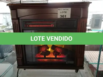 LOTE 361 - LAREIRA ELÉTRICA 220V (NO ESTADO SEM GARANTIA DE FUNCIONAMENTO, SUJEITO A POSSÍVEIS AVARIAS VISÍVEIS/OCULTAS E/OU AUSÊNCIA DE COMPONENTES)
