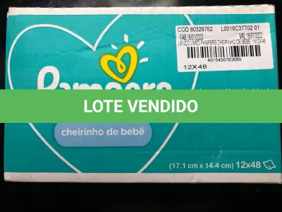 LOTE 018 - 01 CAIXA DE LENÇOS UMEDECIDOS PAMPERS CHEIRINHO DE BEBÊ COM 12 PEÇAS DE 48 LENÇOS CADA, 17.1CMX14.4CM (NOVO) VALIDADE 16/07/2022 (NO ESTADO SEM GARANTIA DE FUNCIONAMENTO, SUJEITO A POSSÍVEIS AVARIAS VISÍVEIS/OCULTAS E/OU AUSÊNCIA DE COMPONENTES)