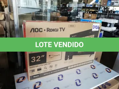 LOTE 007 - SMART TV AOC 32 NOVA (NO ESTADO SEM GARANTIA DE FUNCIONAMENTO, SUJEITO A POSSÍVEIS AVARIAS VISÍVEIS/OCULTAS E/OU AUSÊNCIA DE COMPONENTES)