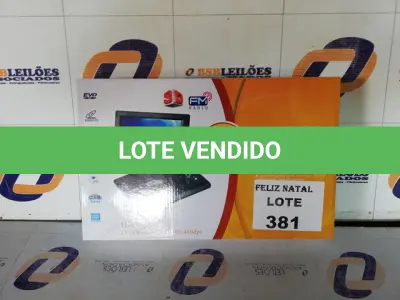 LOTE 381 - DVD PORTATIL 9,8 POLEGADAS (NO ESTADO SEM GARANTIA DE FUNCIONAMENTO, SUJEITO A POSSÍVEIS AVARIAS VISÍVEIS/OCULTAS E/OU AUSÊNCIA DE COMPONENTES)