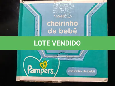 LOTE 018 - 01 CAIXA DE LENÇOS UMEDECIDOS PAMPERS CHEIRINHO DE BEBÊ COM 12 PEÇAS DE 48 LENÇOS CADA, 17.1CMX14.4CM (NOVO) VALIDADE 16/07/2022 (NO ESTADO SEM GARANTIA DE FUNCIONAMENTO, SUJEITO A POSSÍVEIS AVARIAS VISÍVEIS/OCULTAS E/OU AUSÊNCIA DE COMPONENTES)