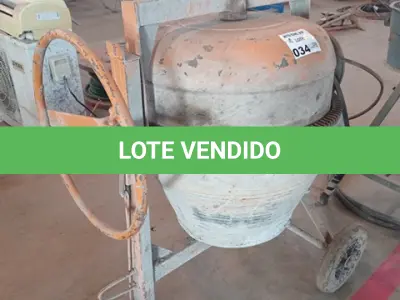 LOTE 034 - 01-BETONEIRA COM MOTOR MONOFÁSICO 120 LITROS (NO ESTADO)