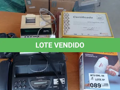 LOTE 089 - 01-LOTE C/CALCULADORA, FAX, CÂMERA DIGITAL, MOLDURAS PARA QUADROS, ASPIRADOR/JATEADOR DE AR.