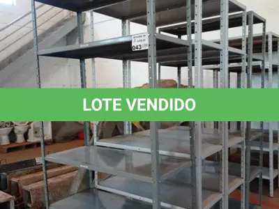 LOTE 043 - 04-ESTANTES EM FERRO C/05-PRATELEIRAS (NO ESTADO)