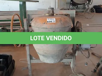 LOTE 034 - 01-BETONEIRA COM MOTOR MONOFÁSICO 120 LITROS (NO ESTADO)