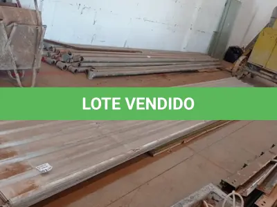 LOTE 063 - 10-TELHAS EM ZINCO APX: 6 METROS, E 02-CHAPAS EM ZINCO (NO ESTADO)
