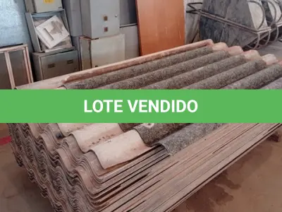 LOTE 006 - 01-LOTE COM APX: 60 TELHAS EM AMIANTO 2,10CM X1,10CM (NO ESTADO)