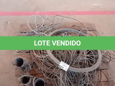 LOTE 021 - 01-LOTE C/ CABOS DE AÇO E 01-ROLO DE ARAME LISO (NO ESTADO)