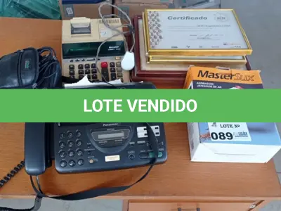 LOTE 089 - 01-LOTE C/CALCULADORA, FAX, CÂMERA DIGITAL, MOLDURAS PARA QUADROS, ASPIRADOR/JATEADOR DE AR.