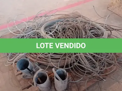 LOTE 021 - 01-LOTE C/ CABOS DE AÇO E 01-ROLO DE ARAME LISO (NO ESTADO)