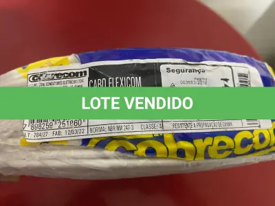 LOTE 121 - 01 ROLO DE CABO FLEXICOM COR BRANCA 2.5MM 100 METROS MARCA COBRECOM (NOVO) (NO ESTADO)