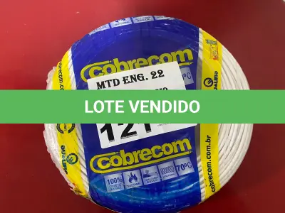 LOTE 121 - 01 ROLO DE CABO FLEXICOM COR BRANCA 2.5MM 100 METROS MARCA COBRECOM (NOVO) (NO ESTADO)