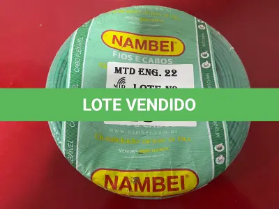 LOTE 123 - 01 ROLO DE CABO NAMBERIFLEX COR VERDE 2.5MM 100 METROS (NOVO) (NO ESTADO)
