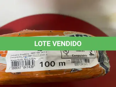 LOTE 119 - 01 ROLO DE CABO FLEXPAR 750V 2.5MM 100 METROS VERDE/AMARELO MARCA CONDUSPAR (NOVO) (NO ESTADO)